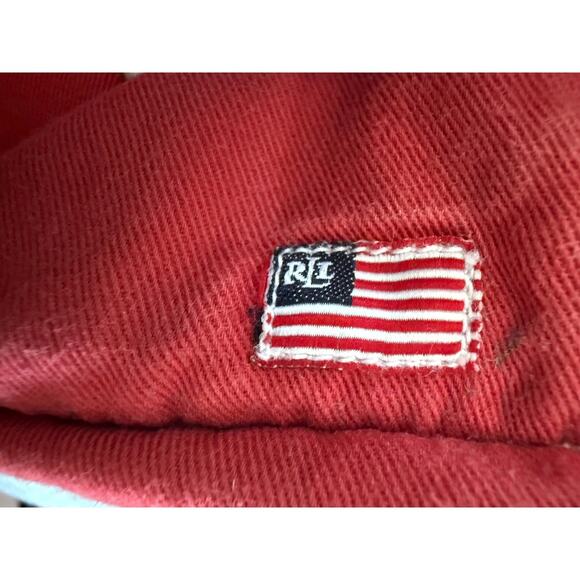 Lauren Ralph Lauren red canvas mini tote bag y2k - Picture 5 of 7